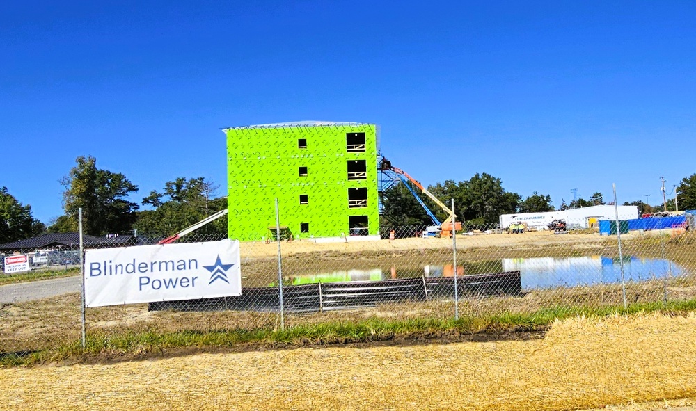 October 2025 construction operations for $55.75 million Collective Training Officers Quarters Project at Fort McCoy