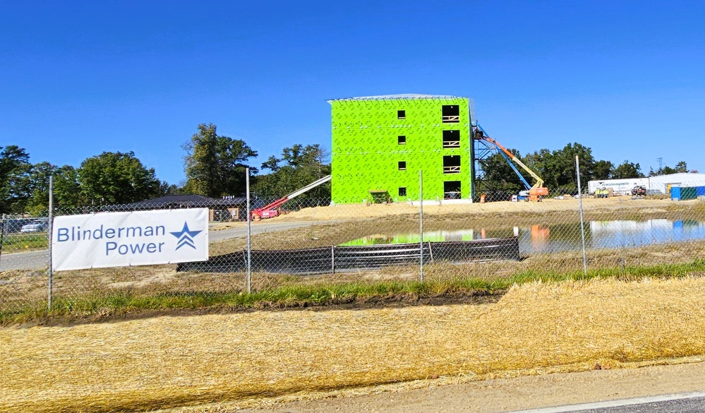 October 2025 construction operations for $55.75 million Collective Training Officers Quarters Project at Fort McCoy