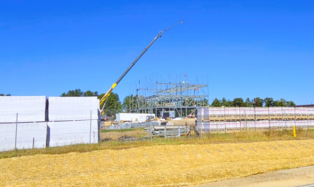 October 2025 construction operations for $55.75 million Collective Training Officers Quarters Project at Fort McCoy