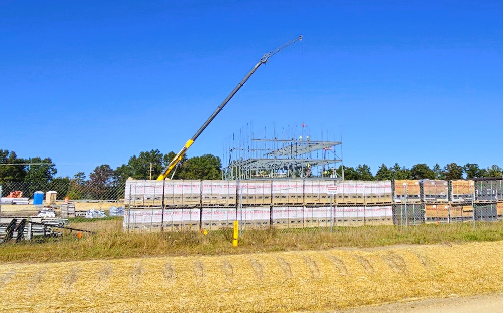 October 2025 construction operations for $55.75 million Collective Training Officers Quarters Project at Fort McCoy