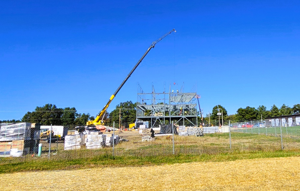 October 2025 construction operations for $55.75 million Collective Training Officers Quarters Project at Fort McCoy