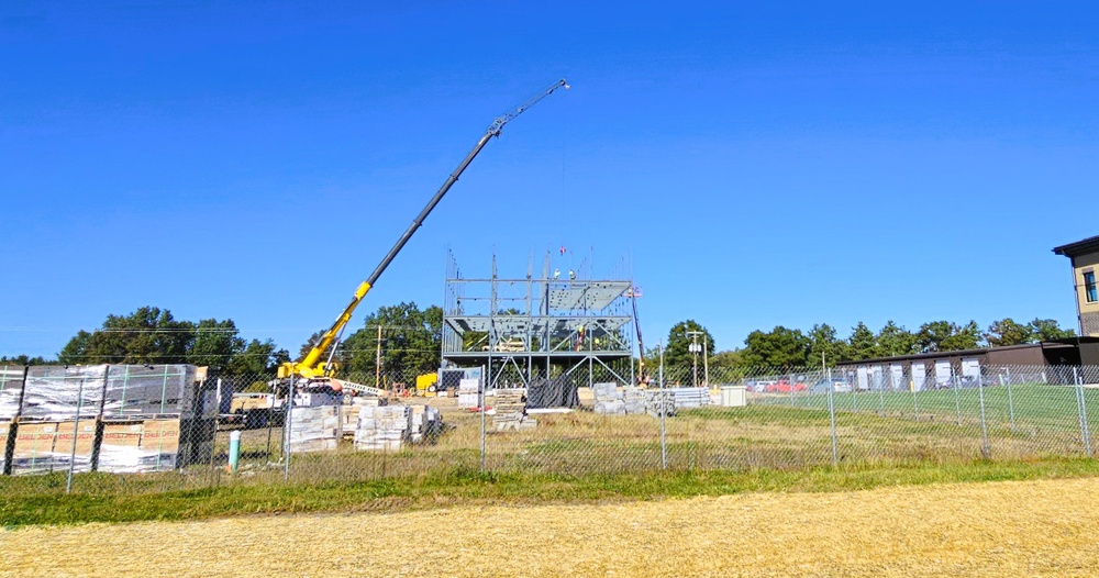 October 2025 construction operations for $55.75 million Collective Training Officers Quarters Project at Fort McCoy