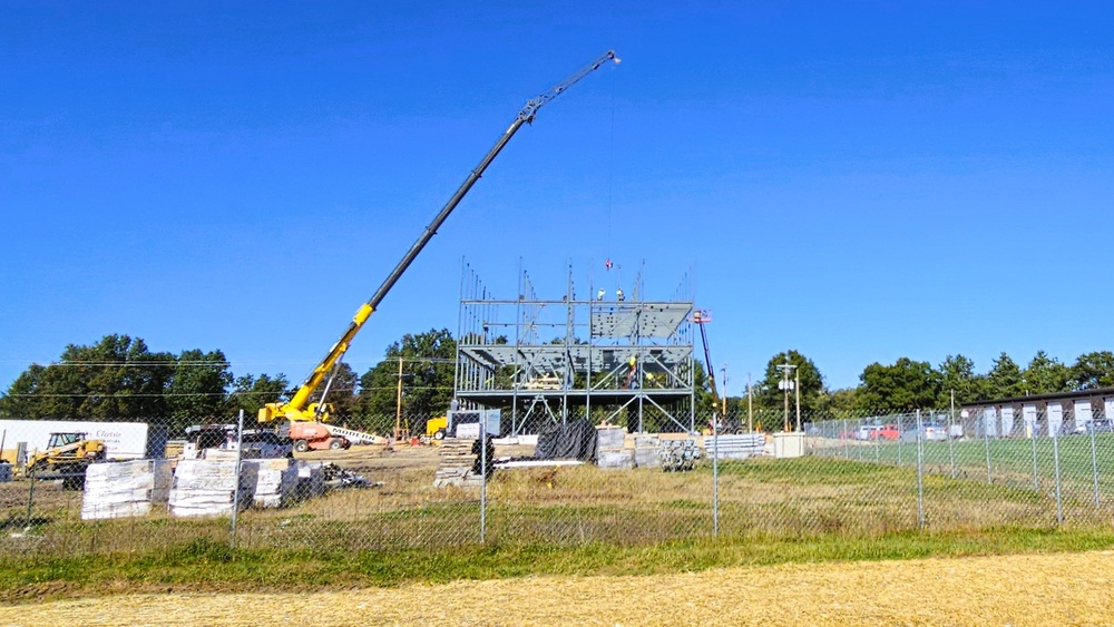October 2025 construction operations for $55.75 million Collective Training Officers Quarters Project at Fort McCoy