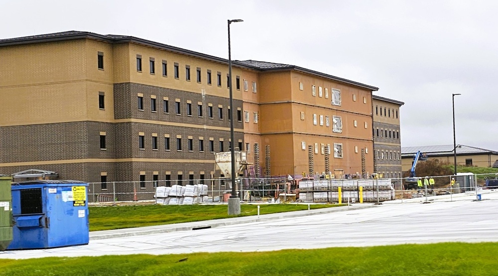 October 2025 construction operations of East Barracks Project at Fort McCoy