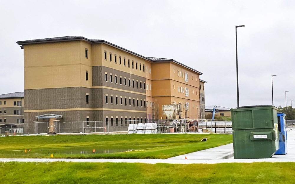 October 2025 construction operations of East Barracks Project at Fort McCoy
