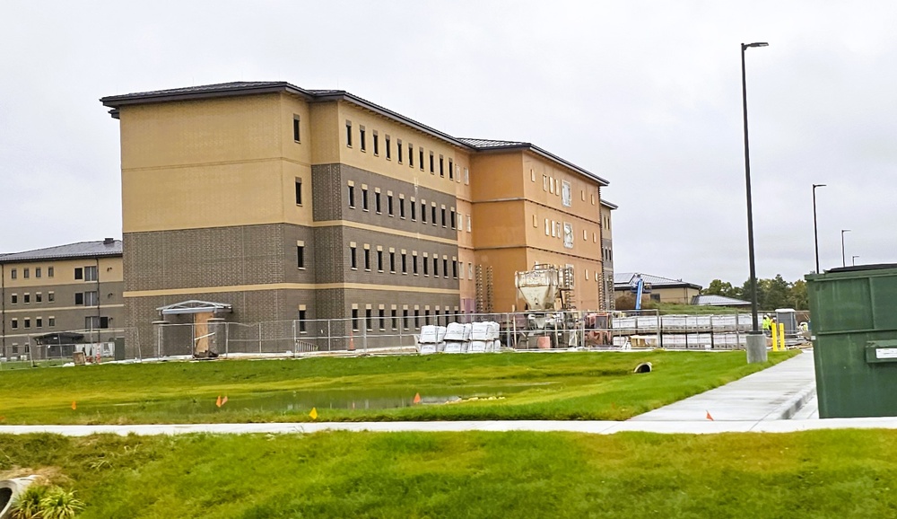 October 2025 construction operations of East Barracks Project at Fort McCoy