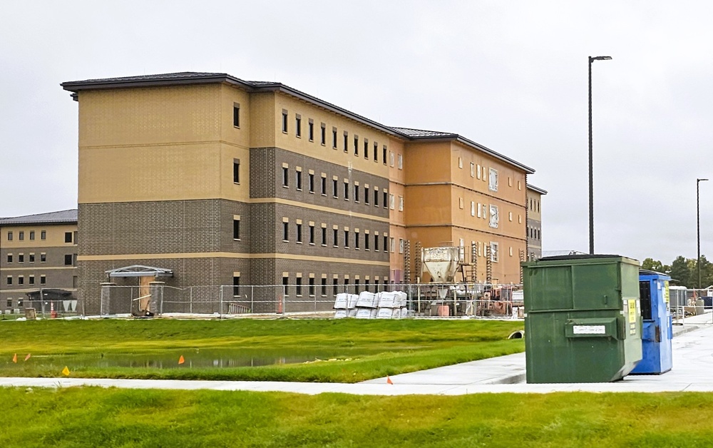 October 2025 construction operations of East Barracks Project at Fort McCoy