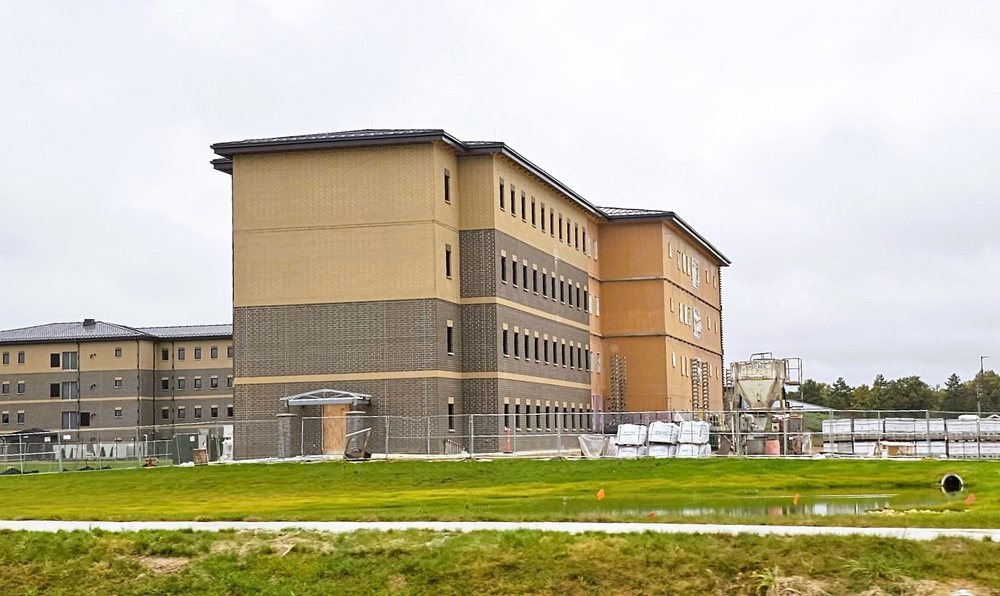 October 2025 construction operations of East Barracks Project at Fort McCoy