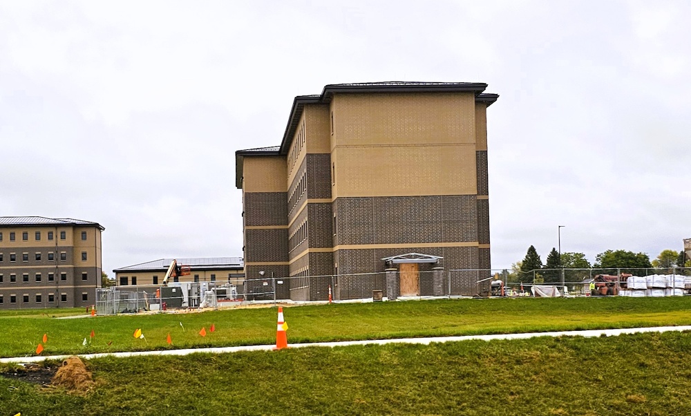 October 2025 construction operations of East Barracks Project at Fort McCoy