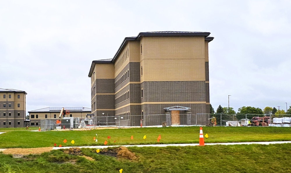 October 2025 construction operations of East Barracks Project at Fort McCoy