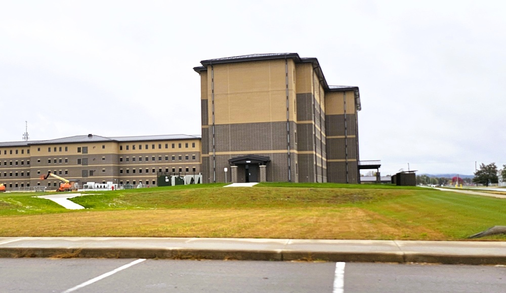 October 2025 construction operations of East Barracks Project at Fort McCoy