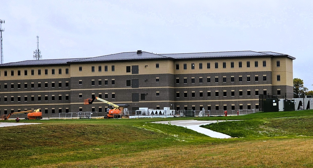 October 2025 construction operations of East Barracks Project at Fort McCoy