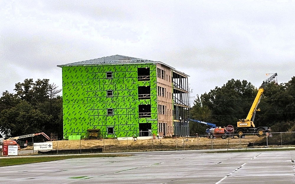 October 2025 construction operations for fiscal year 2024-funded $55.75 million Collective Training Officers Quarters Project at Fort McCoy