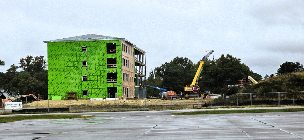 October 2025 construction operations for fiscal year 2024-funded $55.75 million Collective Training Officers Quarters Project at Fort McCoy