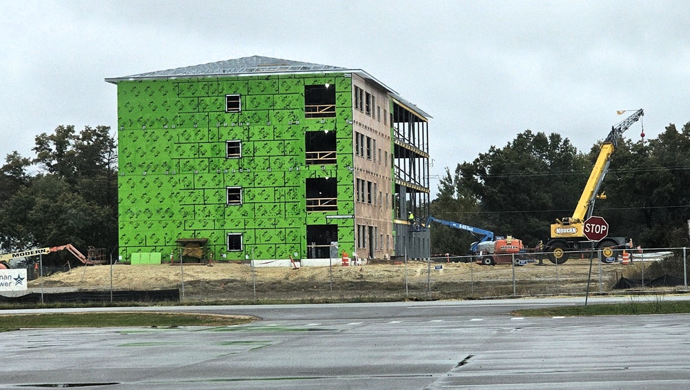 October 2025 construction operations for fiscal year 2024-funded $55.75 million Collective Training Officers Quarters Project at Fort McCoy