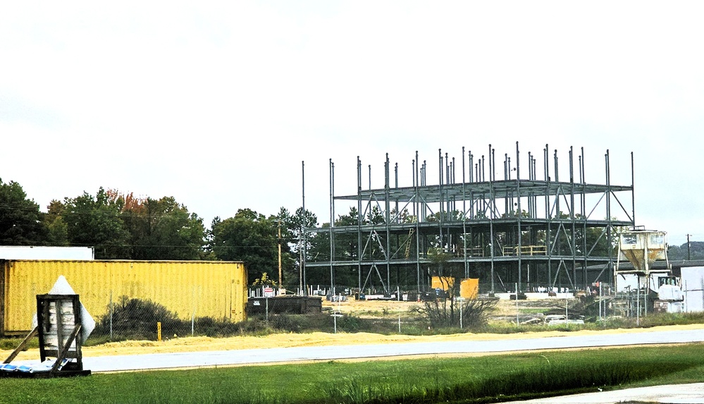 October 2025 construction operations for fiscal year 2024-funded $55.75 million Collective Training Officers Quarters Project at Fort McCoy