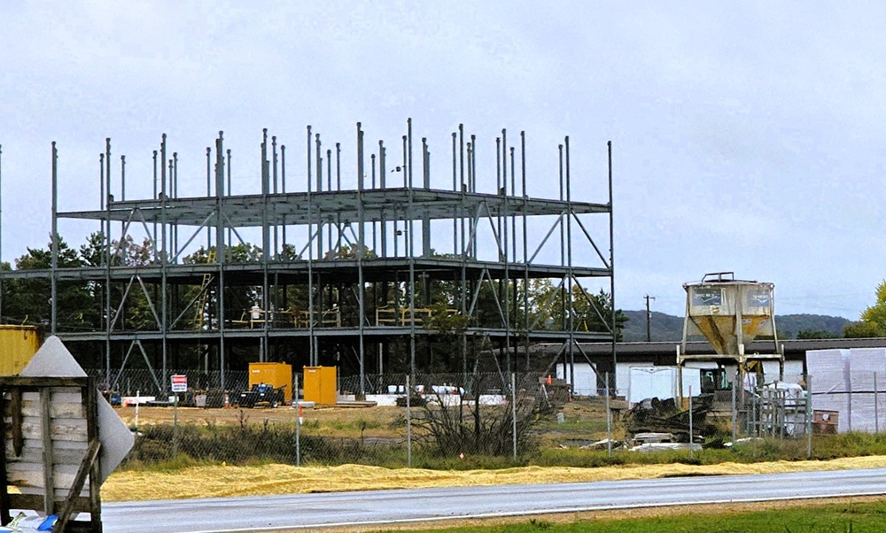 October 2025 construction operations for fiscal year 2024-funded $55.75 million Collective Training Officers Quarters Project at Fort McCoy