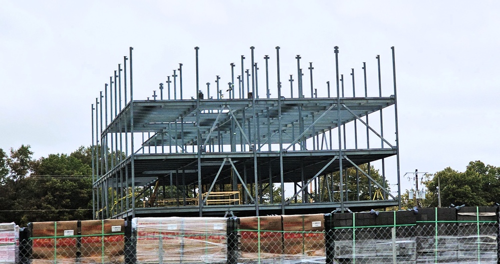 October 2025 construction operations for fiscal year 2024-funded $55.75 million Collective Training Officers Quarters Project at Fort McCoy
