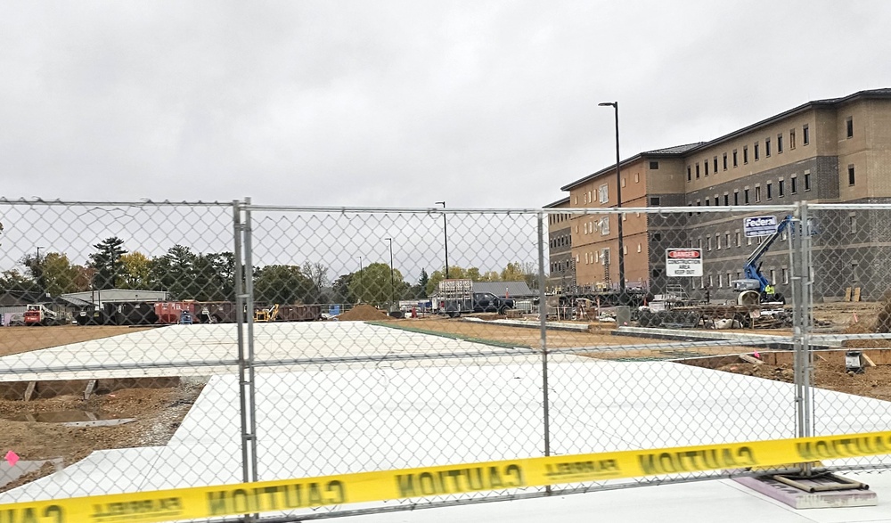 October 2025 construction operations of East Barracks Project at Fort McCoy