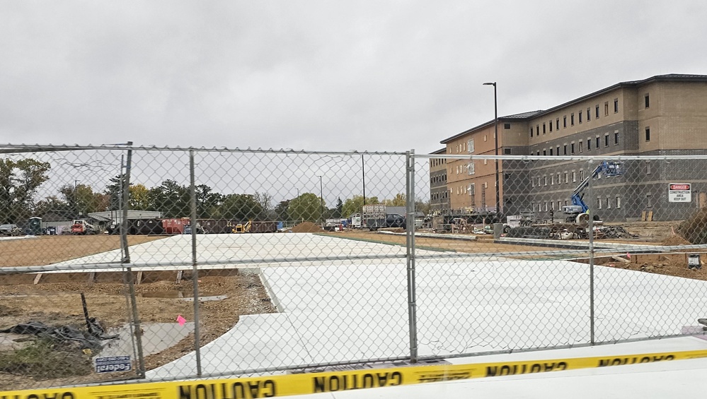 October 2025 construction operations of East Barracks Project at Fort McCoy