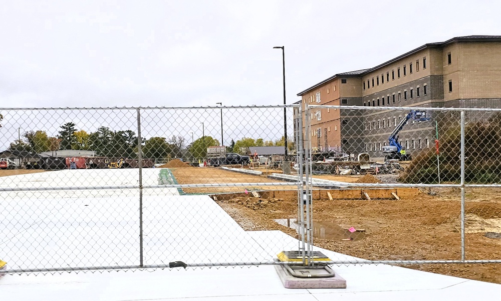 October 2025 construction operations of East Barracks Project at Fort McCoy