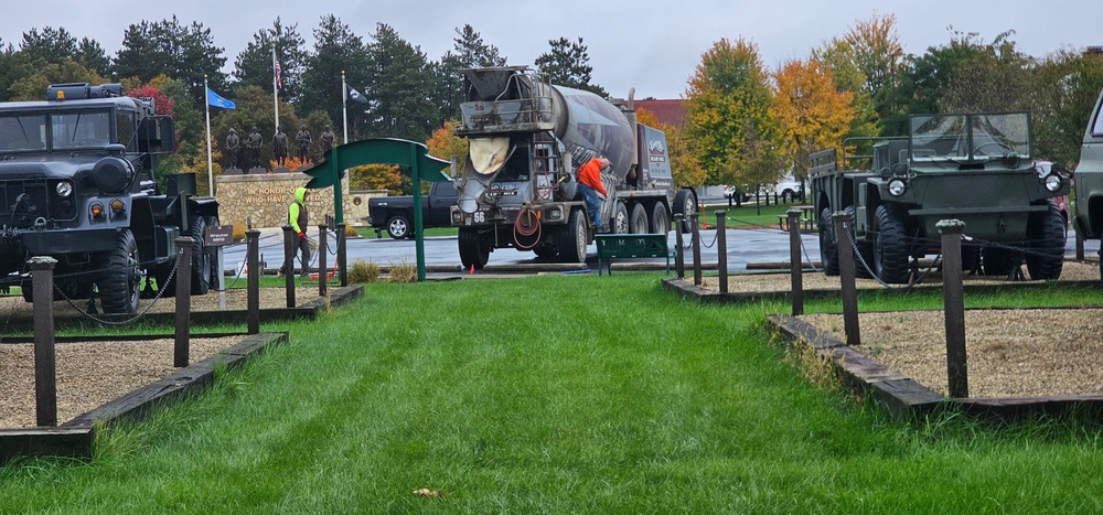 New concrete pads added to Fort McCoy's Commemorative Area