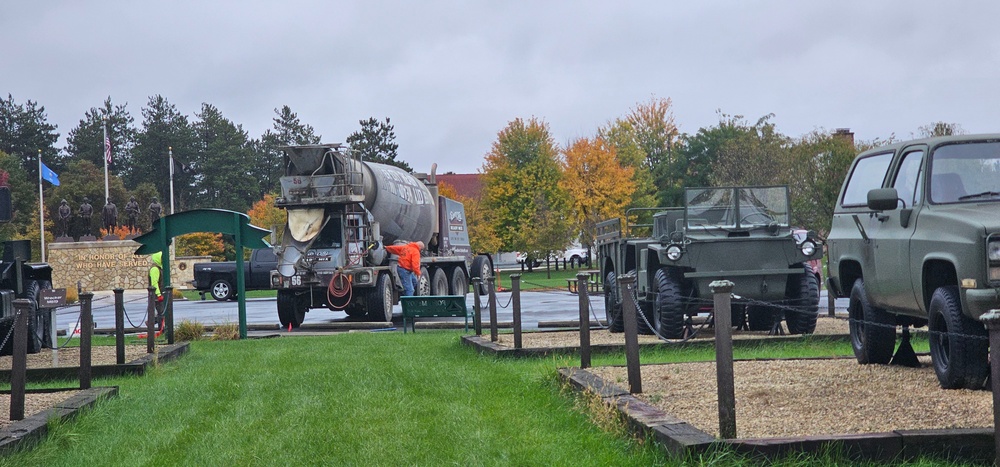 New concrete pads added to Fort McCoy's Commemorative Area