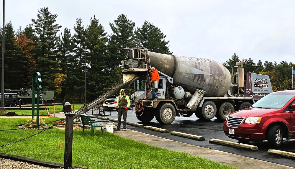 New concrete pads added to Fort McCoy's Commemorative Area