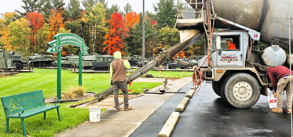 New concrete pads added to Fort McCoy's Commemorative Area