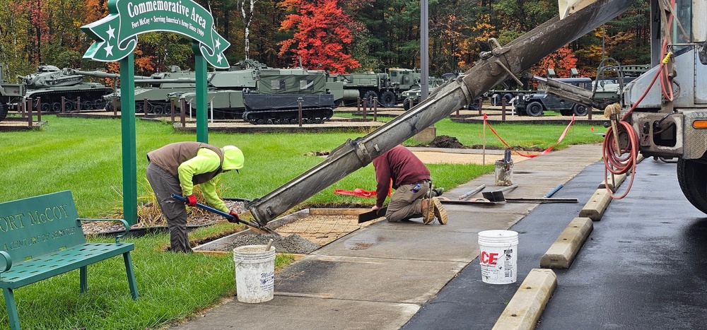 New concrete pads added to Fort McCoy's Commemorative Area