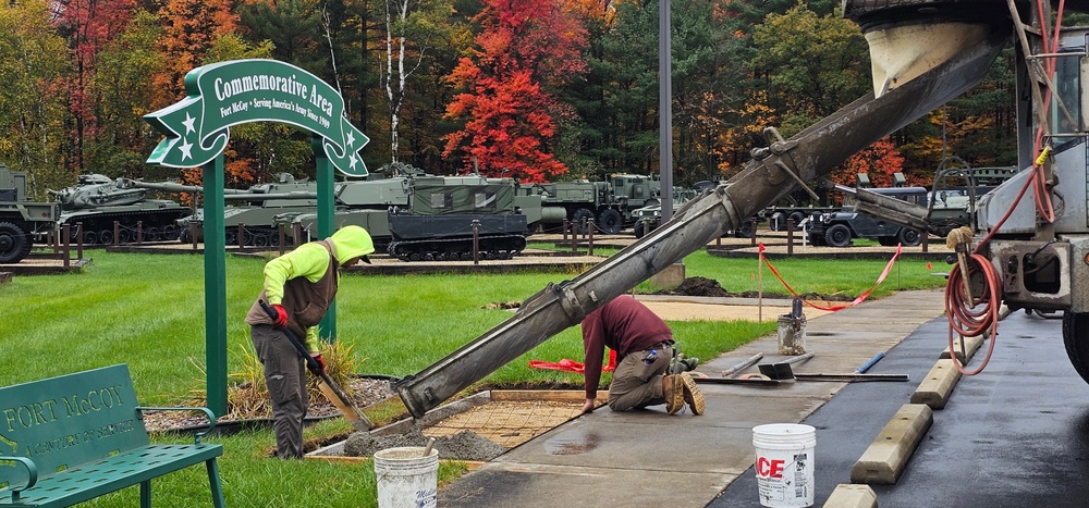 New concrete pads added to Fort McCoy's Commemorative Area