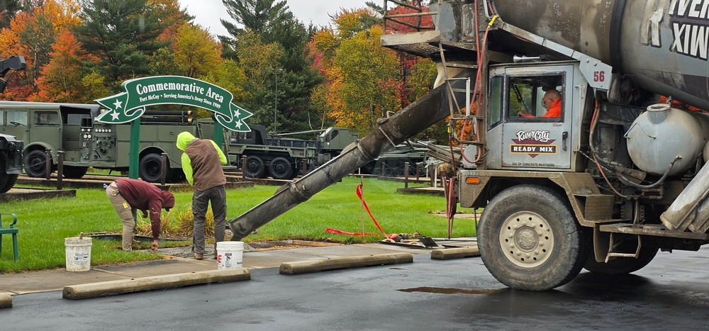 New concrete pads added to Fort McCoy's Commemorative Area