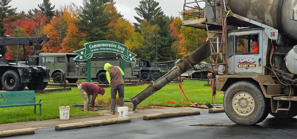 New concrete pads added to Fort McCoy's Commemorative Area