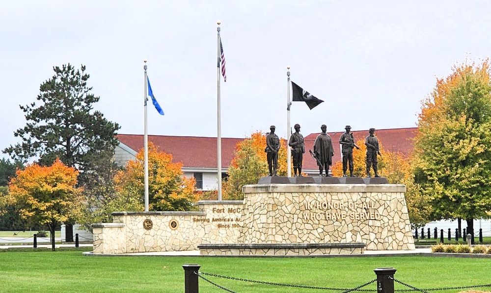 Fall Views of Veterans Memorial Plaza at Fort McCoy's Commemorative Area