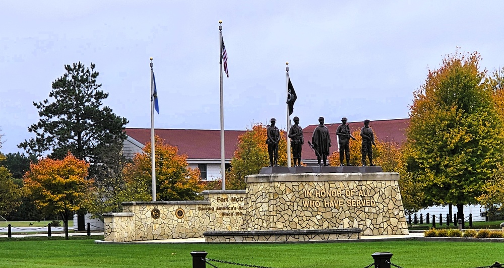 Fall Views of Veterans Memorial Plaza at Fort McCoy's Commemorative Area