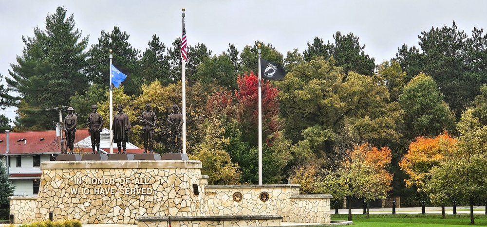Fall Views of Veterans Memorial Plaza at Fort McCoy's Commemorative Area