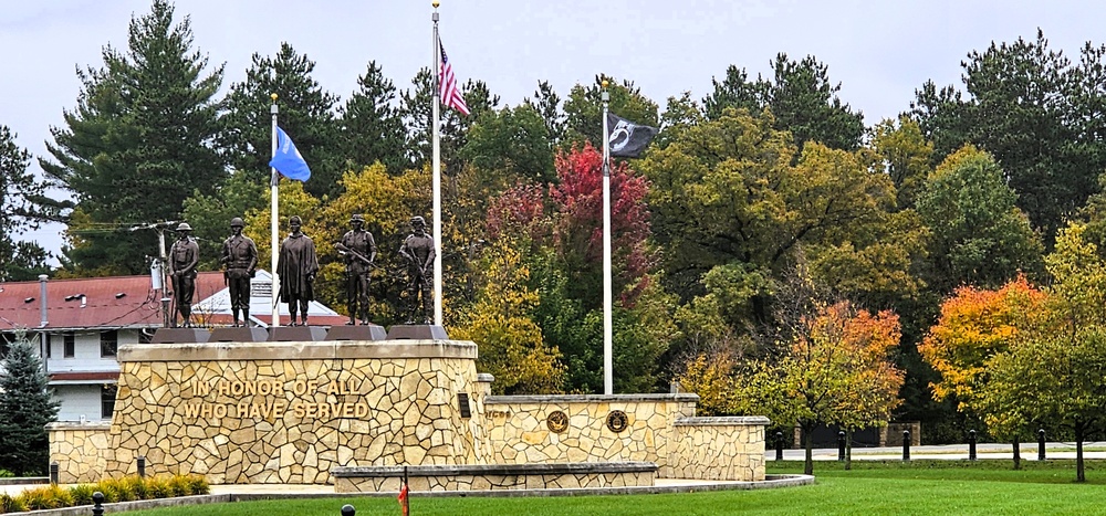 Fall Views of Veterans Memorial Plaza at Fort McCoy's Commemorative Area