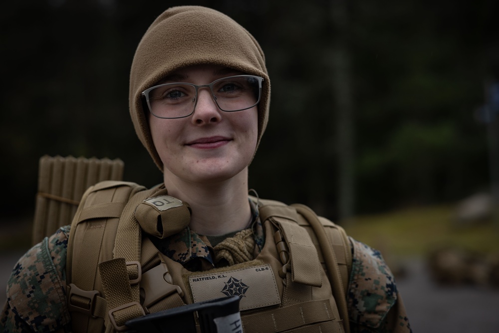 Combat Logistics Battalion 6 Corpsmen pose for photos before a live-fire range