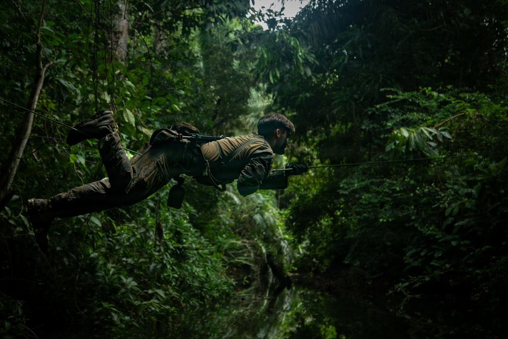 Combined Jungle Operations Training Course React to Contact Mission