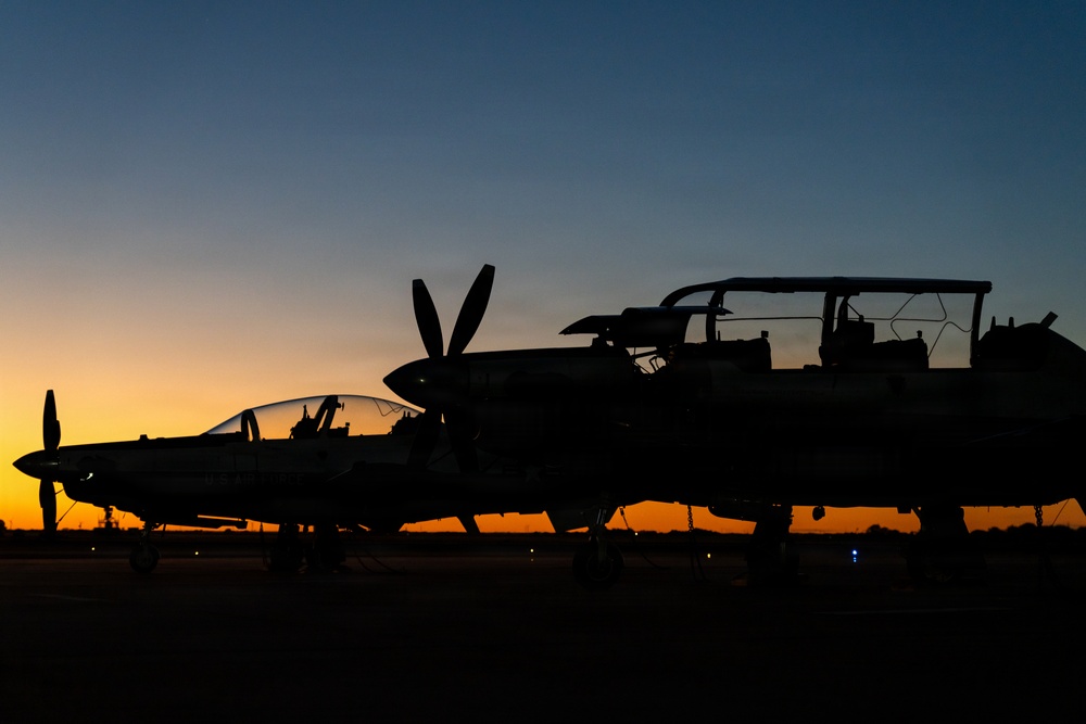 T-6 Flightline Sunset T-6 Flightline Sunset
