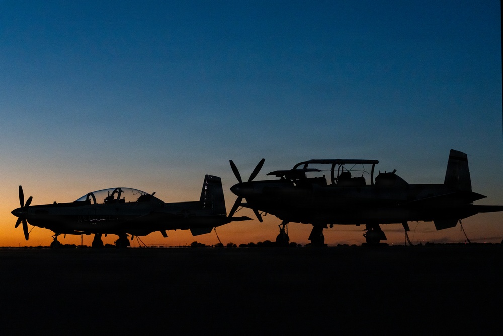 T-6 Flightline Sunset T-6 Flightline Sunset
