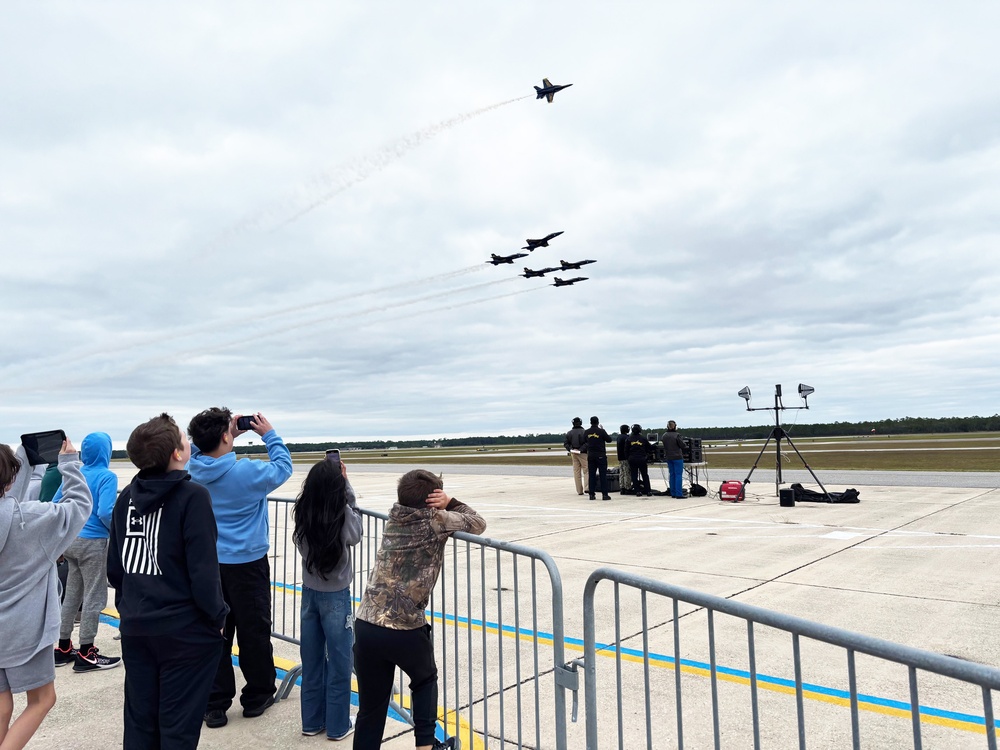 NAS Pensacola Hosts Naval Station Guantanamo Bay Non-Mission Essential Personnel For Blue Angels Practice NAS Pensacola Hosts Naval Station Guantanamo Bay Non-Mission Essential Personnel For Blue Angels Practice