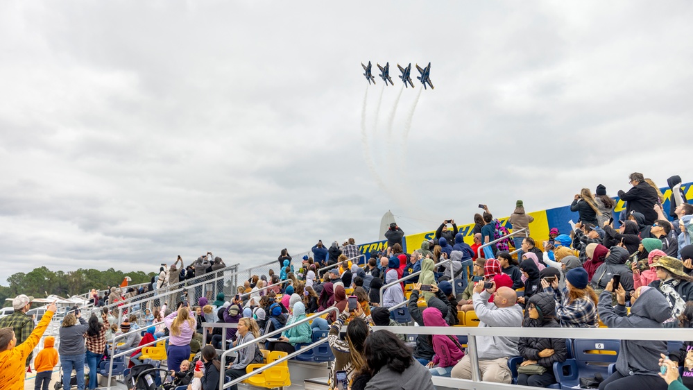 NAS Pensacola Hosts Naval Station Guantanamo Bay Non-Mission Essential Personnel For Blue Angels Practice NAS Pensacola Hosts Naval Station Guantanamo Bay Non-Mission Essential Personnel For Blue Angels Practice