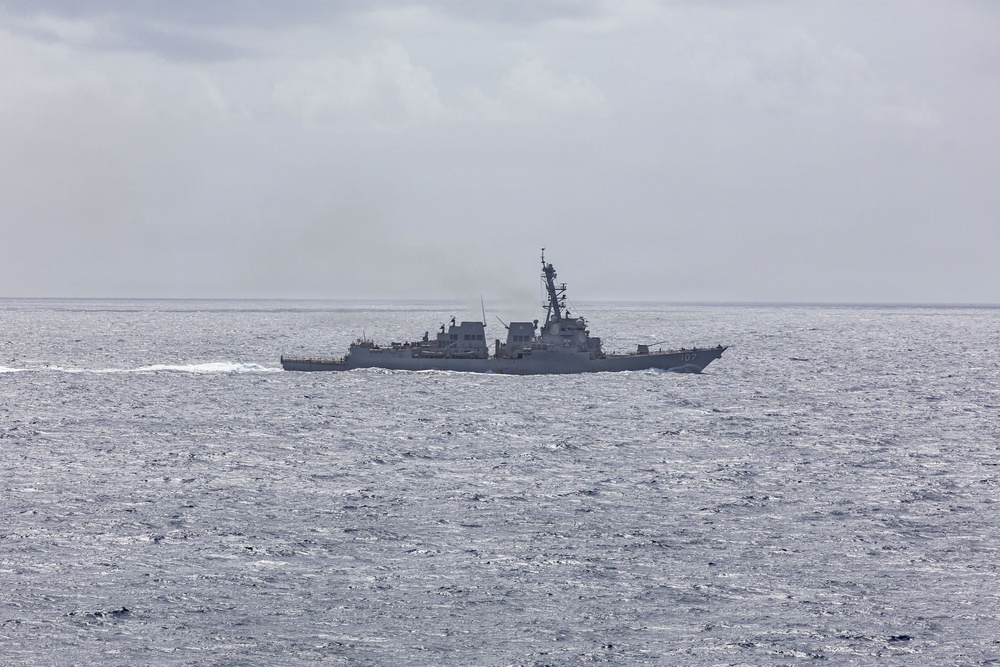 IWO ARG Replinshment-At-Sea with USNS Joshua Humphreys