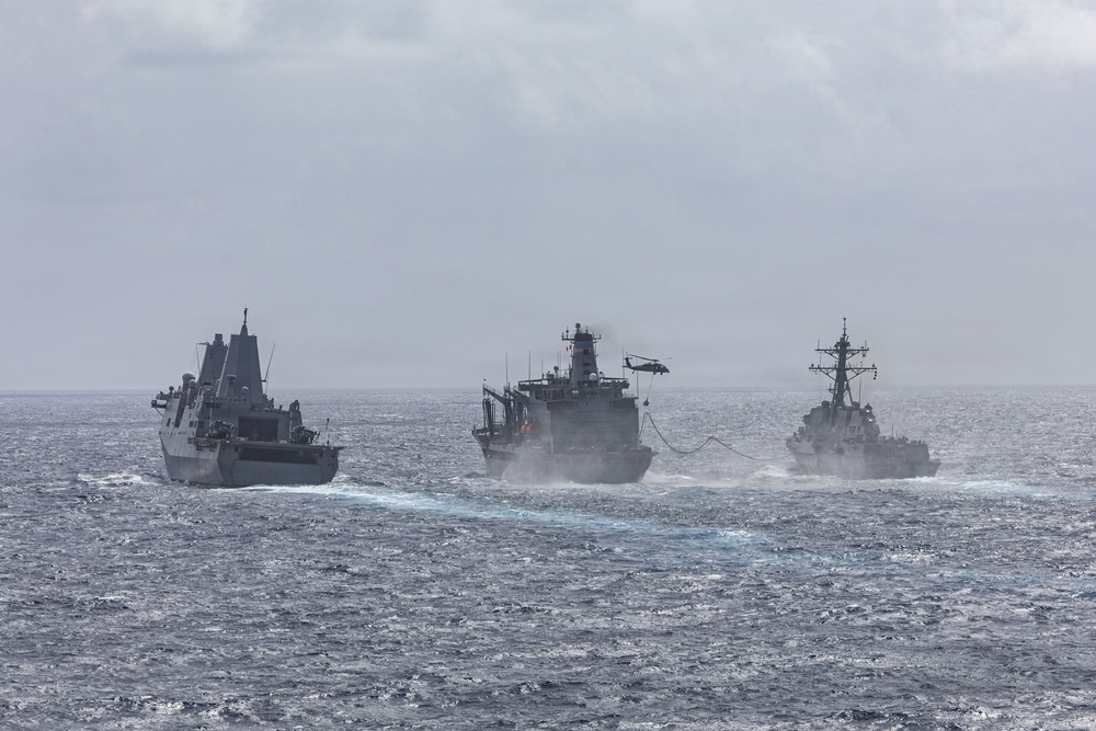 IWO ARG Replinshment-At-Sea with USNS Joshua Humphreys