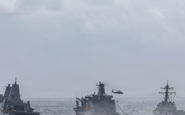 IWO ARG Replinshment-At-Sea with USNS Joshua Humphreys