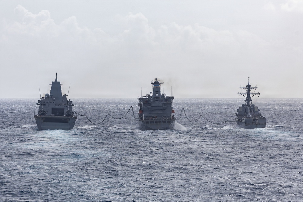 IWO ARG Replinshment-At-Sea with USNS Joshua Humphreys