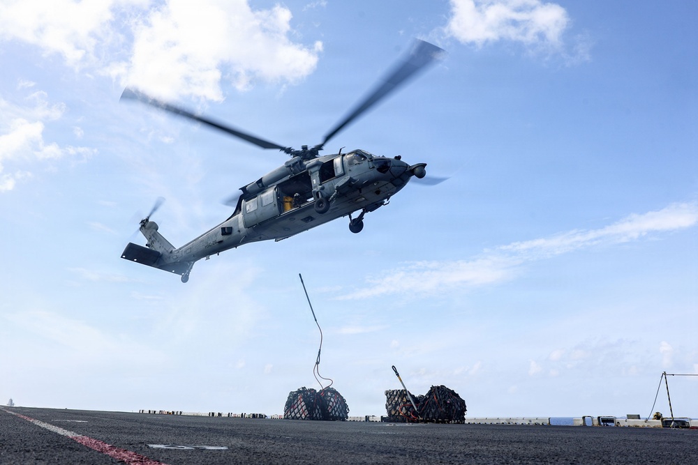 USS Iwo Jima Conducts Replenishment at Sea