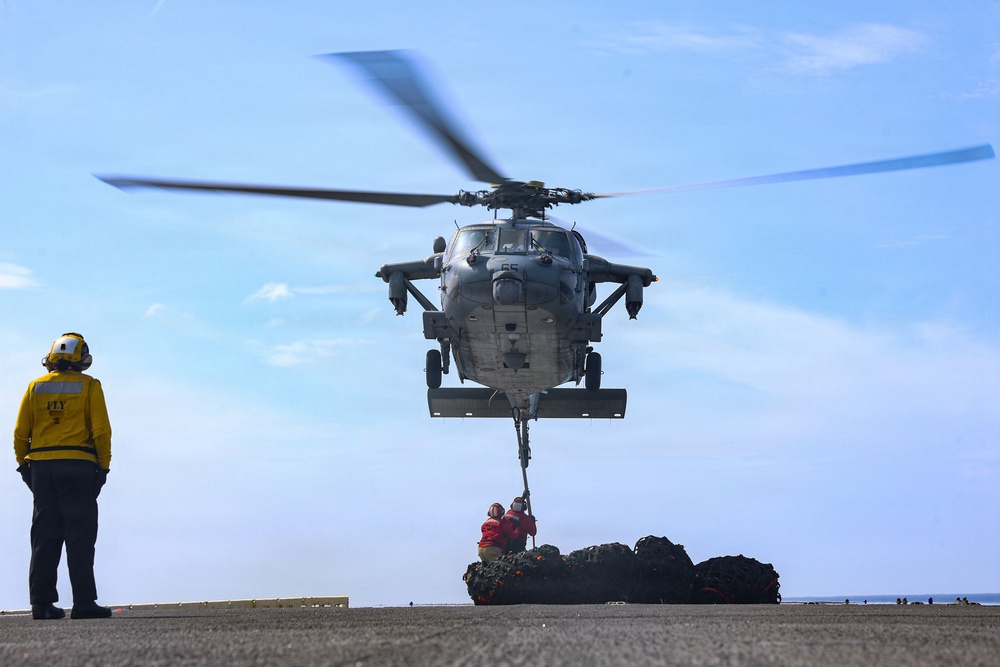 USS Iwo Jima Conducts Replenishment at Sea