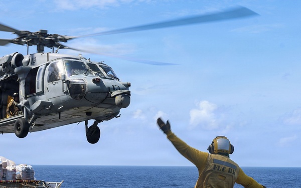 USS Iwo Jima Conducts Replenishment at Sea